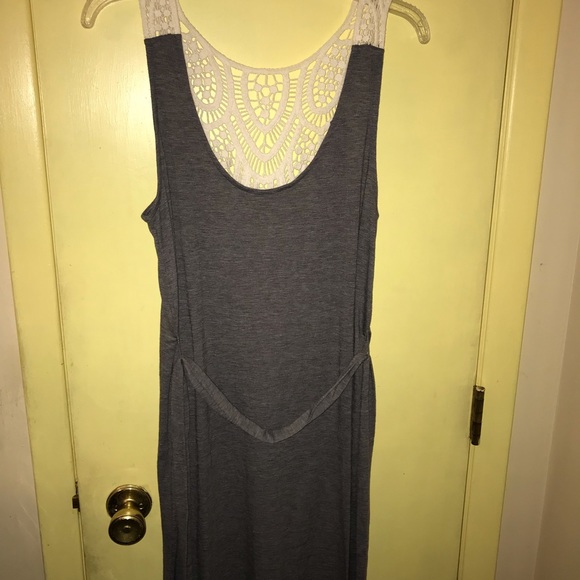 Floor Length Maxi Dress Gray - Picture 1 of 2
